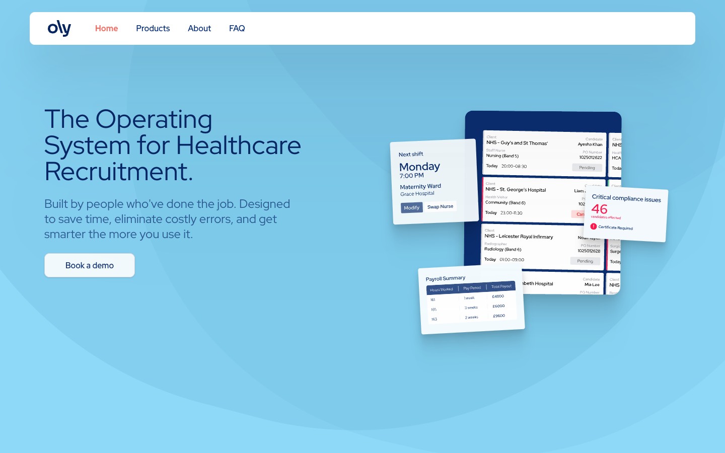Oly Care — product screenshot